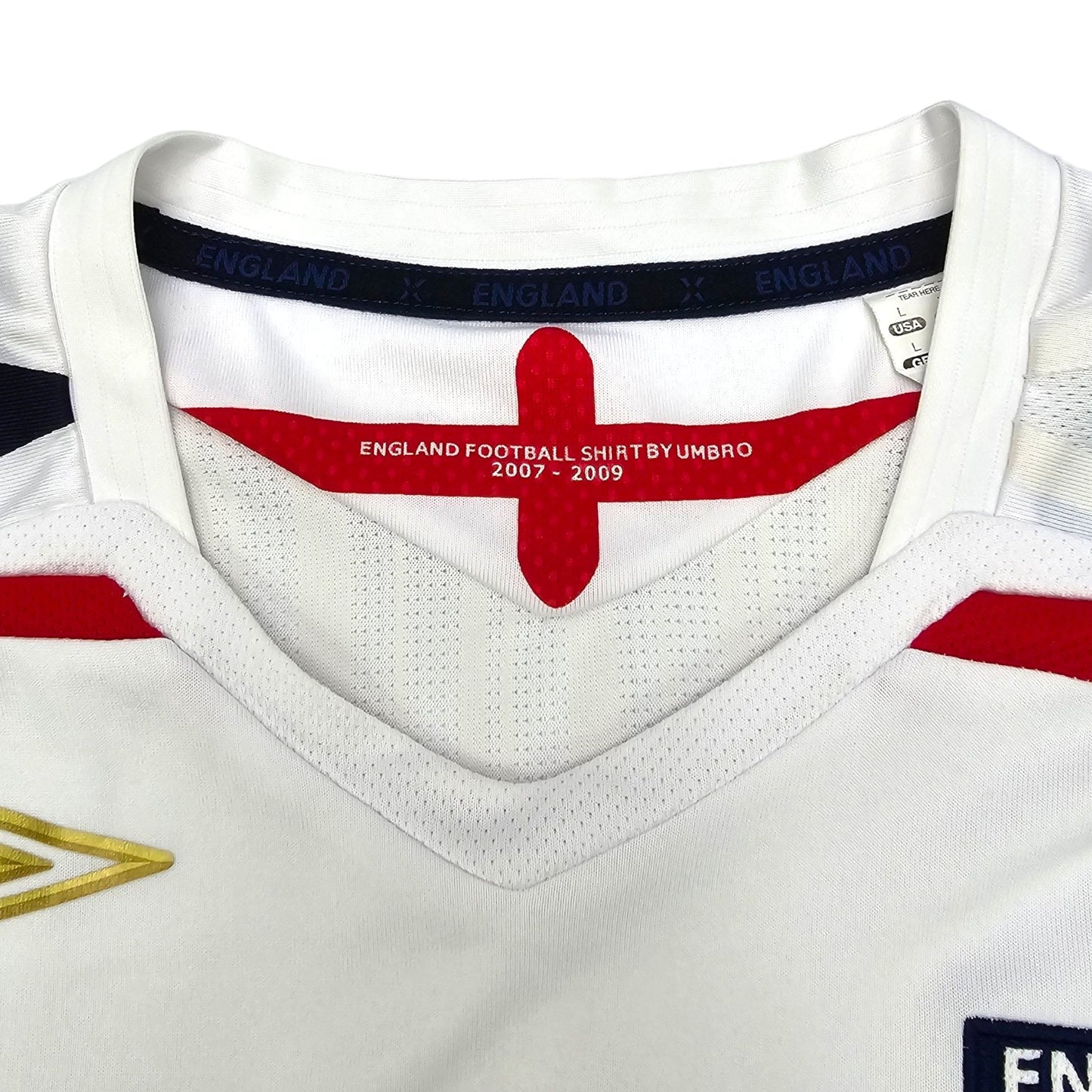 2007/09 England Home Football Shirt (L) Umbro