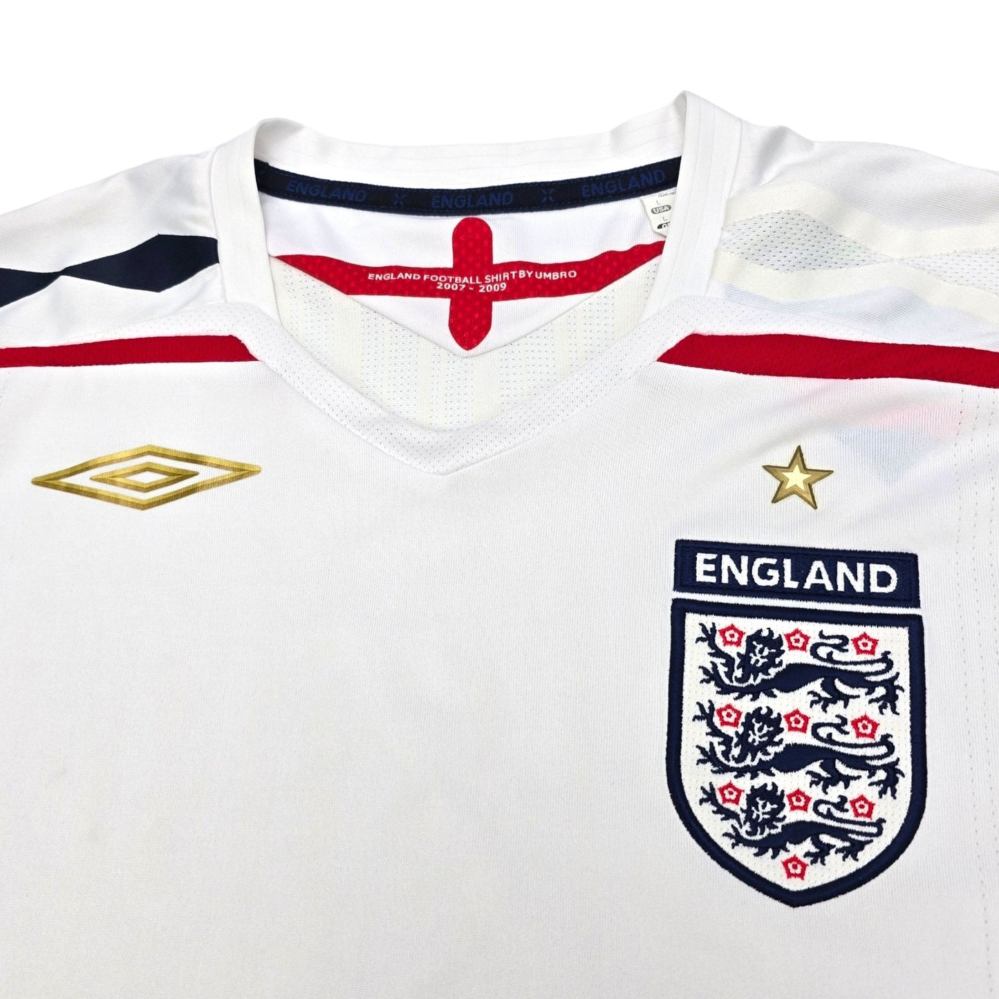 2007/09 England Home Football Shirt (L) Umbro