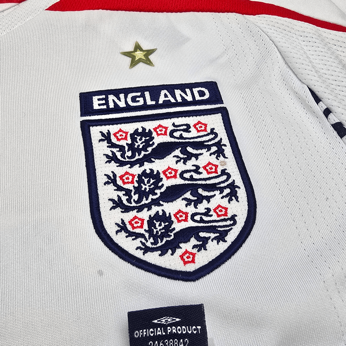 2007/09 England Home Football Shirt (S) Umbro #7 Beckham