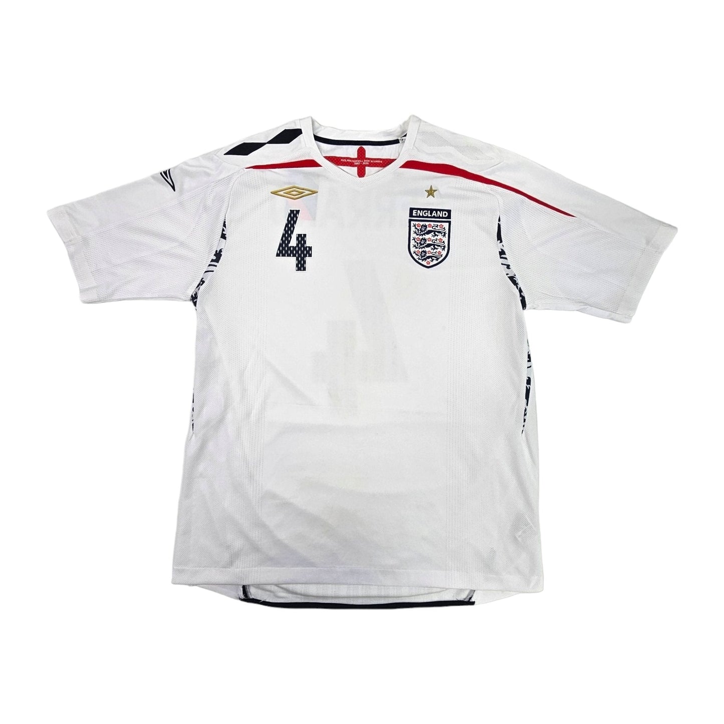 2007/09 England Home Football Shirt (XL) Umbro #4 Gerrard