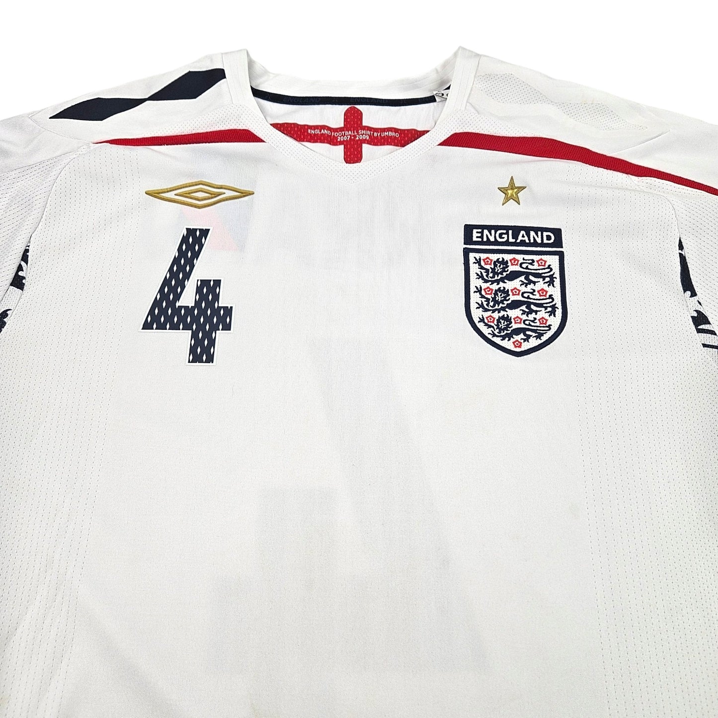 2007/09 England Home Football Shirt (XL) Umbro #4 Gerrard