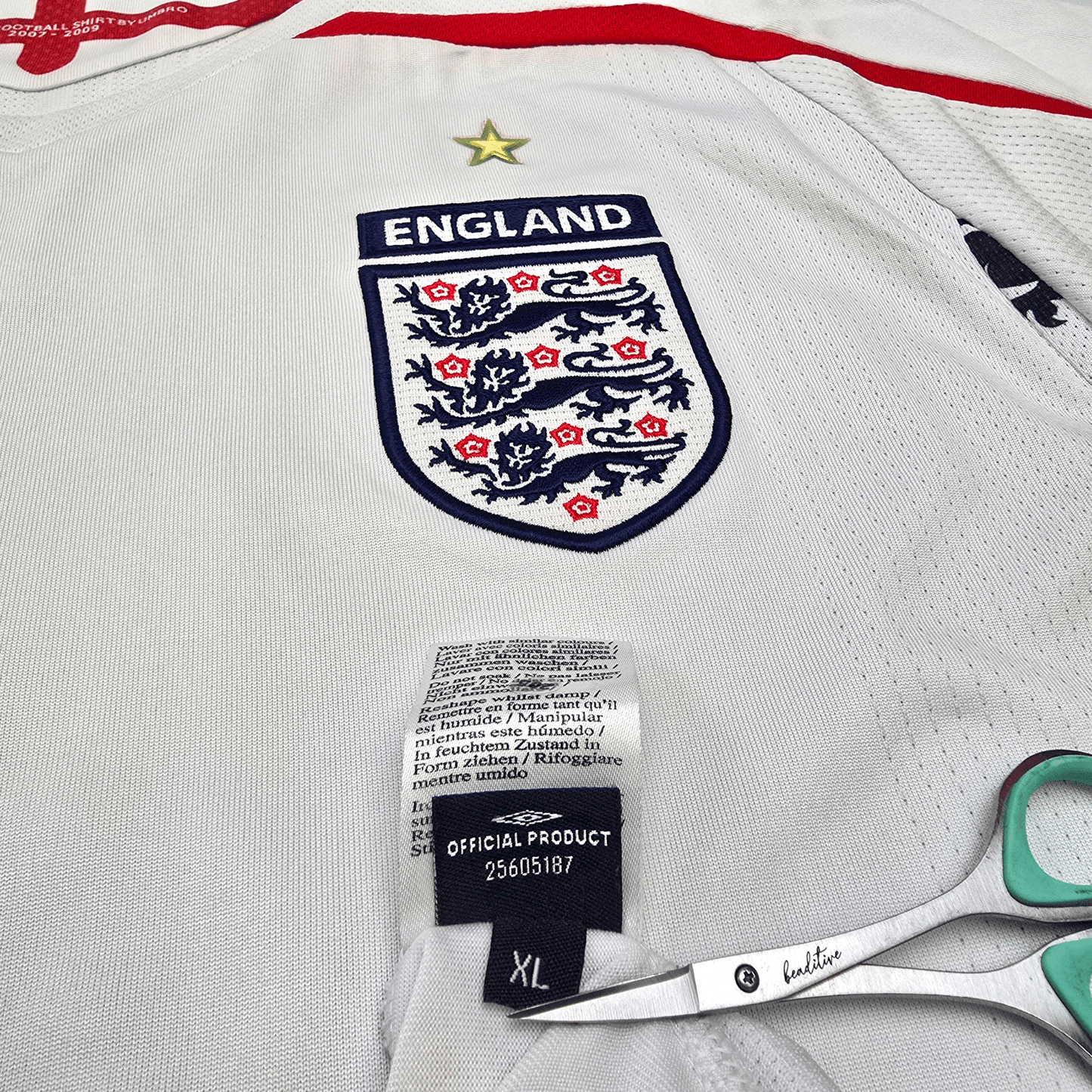 2007/09 England Home Football Shirt (XL) Umbro #9 Rooney