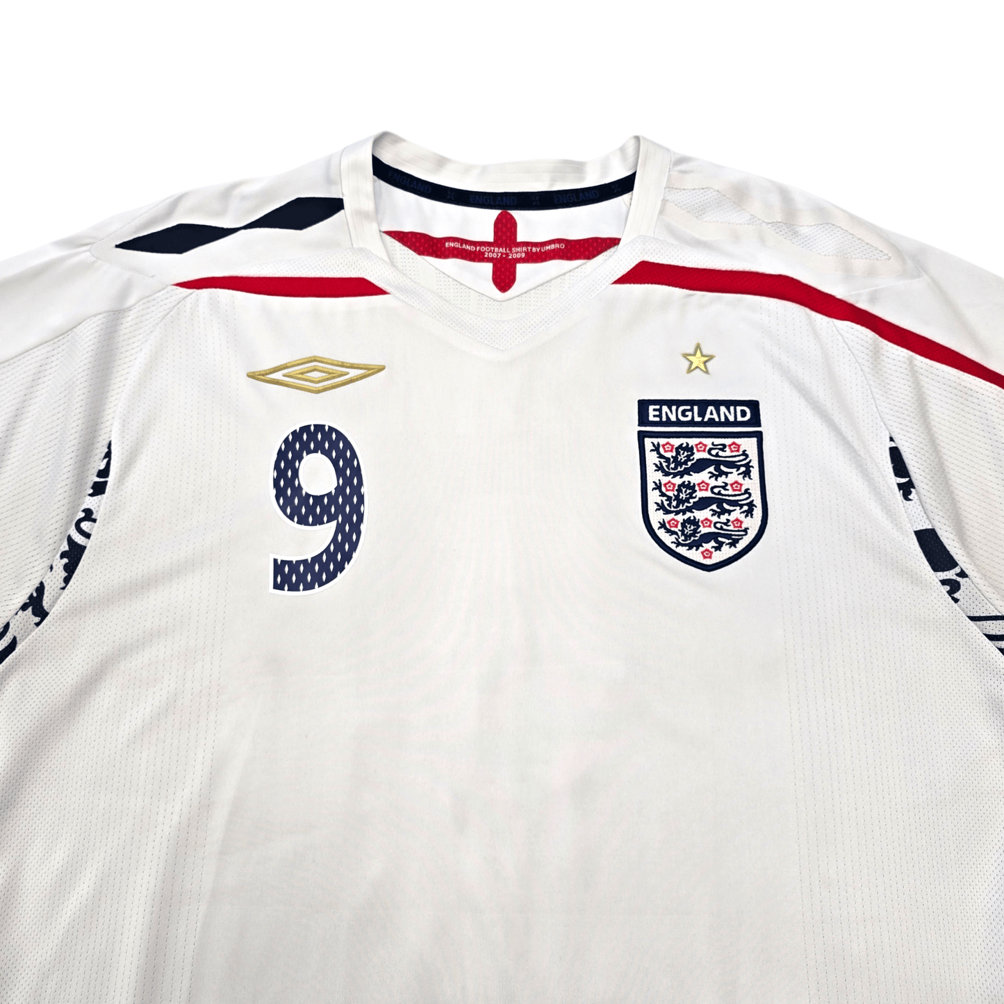2007/09 England Home Football Shirt (XL) Umbro #9 Rooney