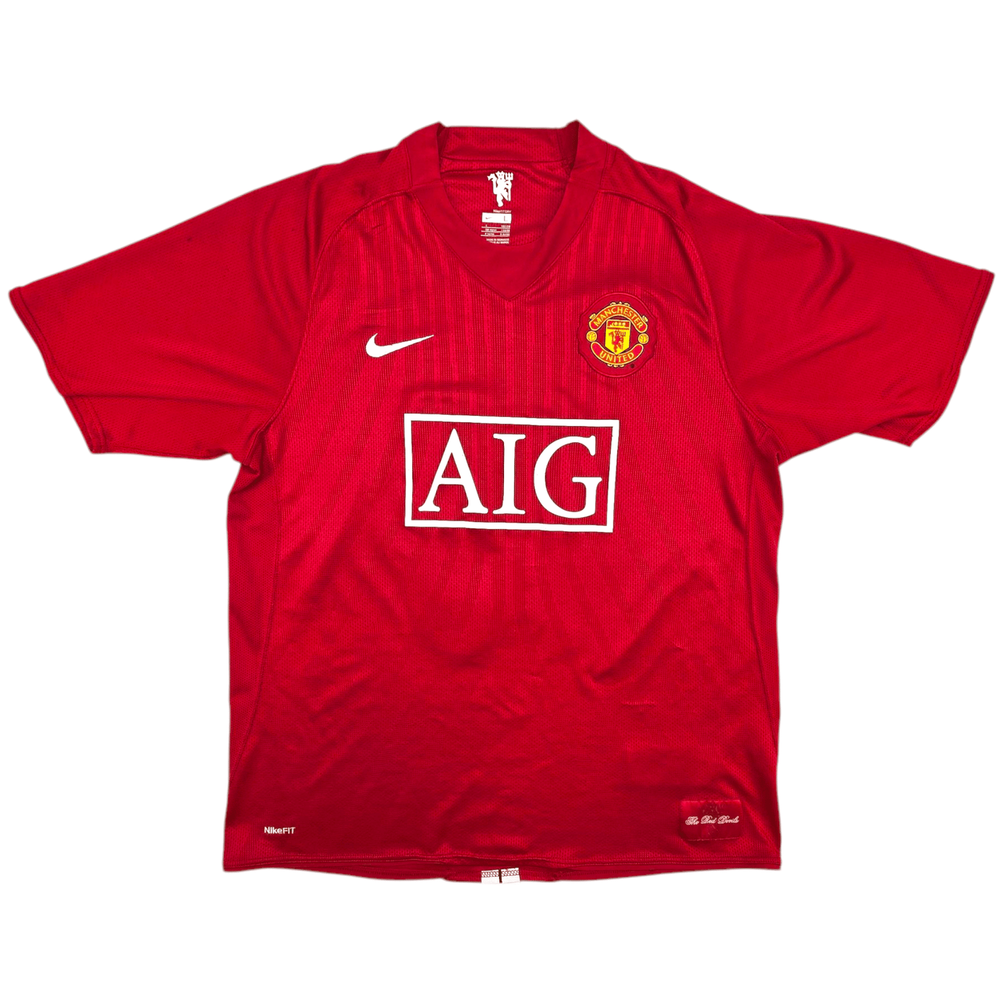 2007/09 Manchester United Home Football Shirt (L) Nike #10 Rooney