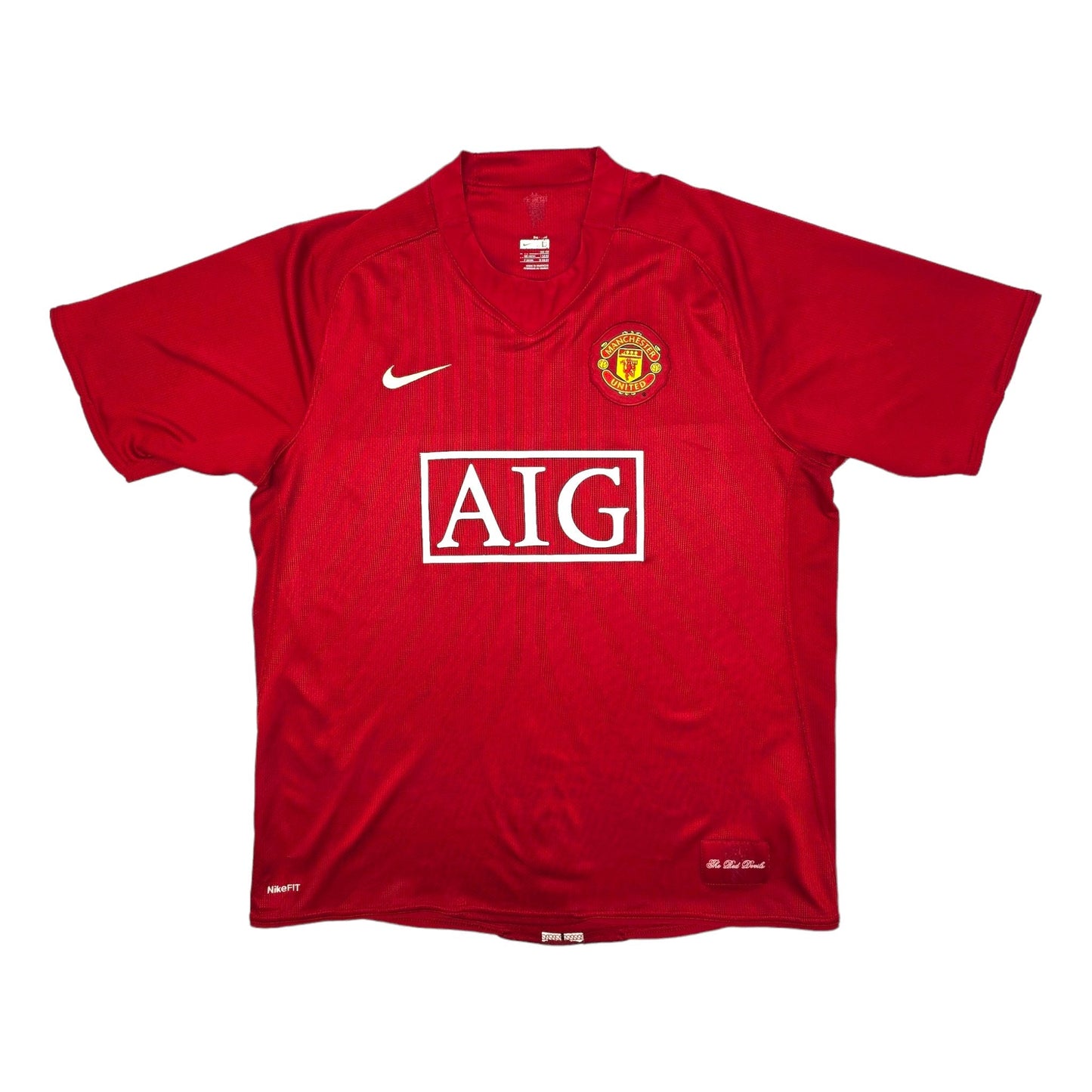 2007/09 Manchester United Home Football Shirt (L) Nike