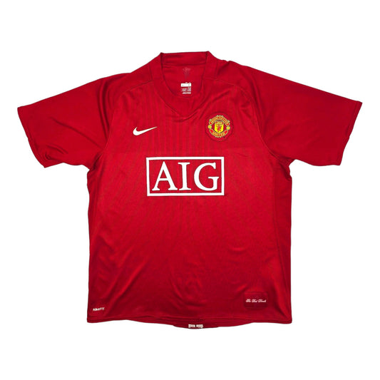 2007/09 Manchester United Home Football Shirt (L) Nike