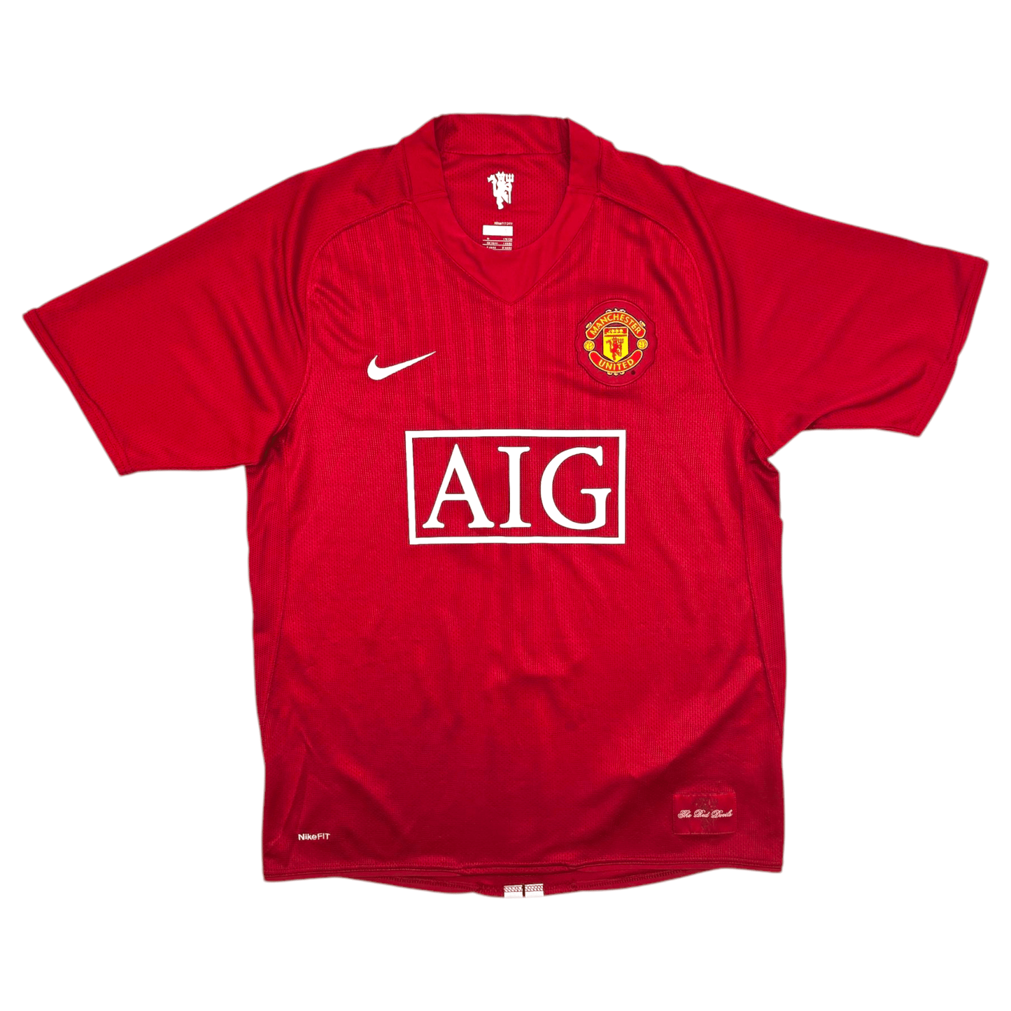 2007/09 Manchester United Home Football Shirt (M) Nike #7 Ronaldo