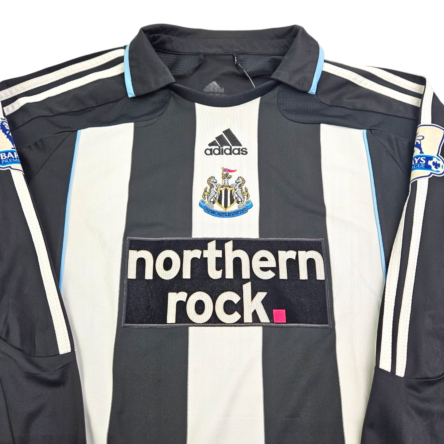 2007/09 Newcastle United Home Football Shirt (M) Adidas #7 Barton (Player Version)