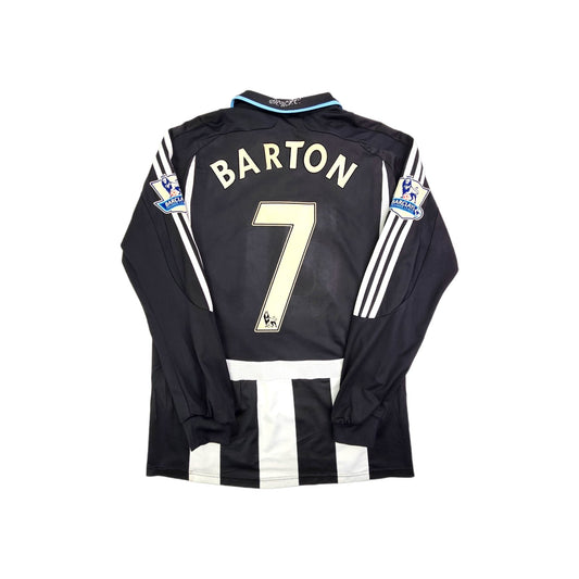 2007/09 Newcastle United Home Football Shirt (M) Adidas #7 Barton (Player Version)