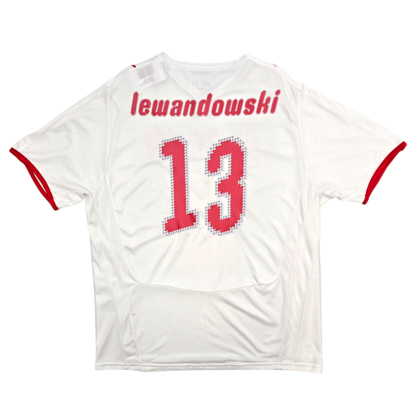 2007/09 Poland Home Football Shirt (L) Puma #13 Lewandowski