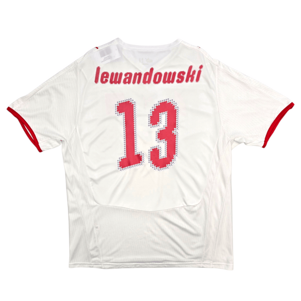 2007/09 Poland Home Football Shirt (L) Puma #13 Lewandowski