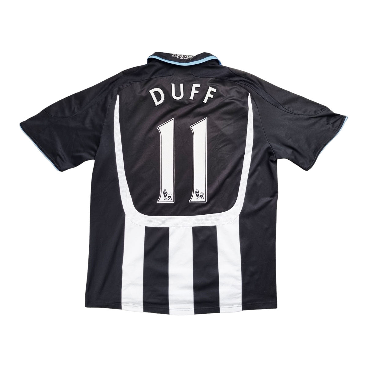 2007/8 Newcastle United Home Football Shirt (L) Adidas #11 Duff