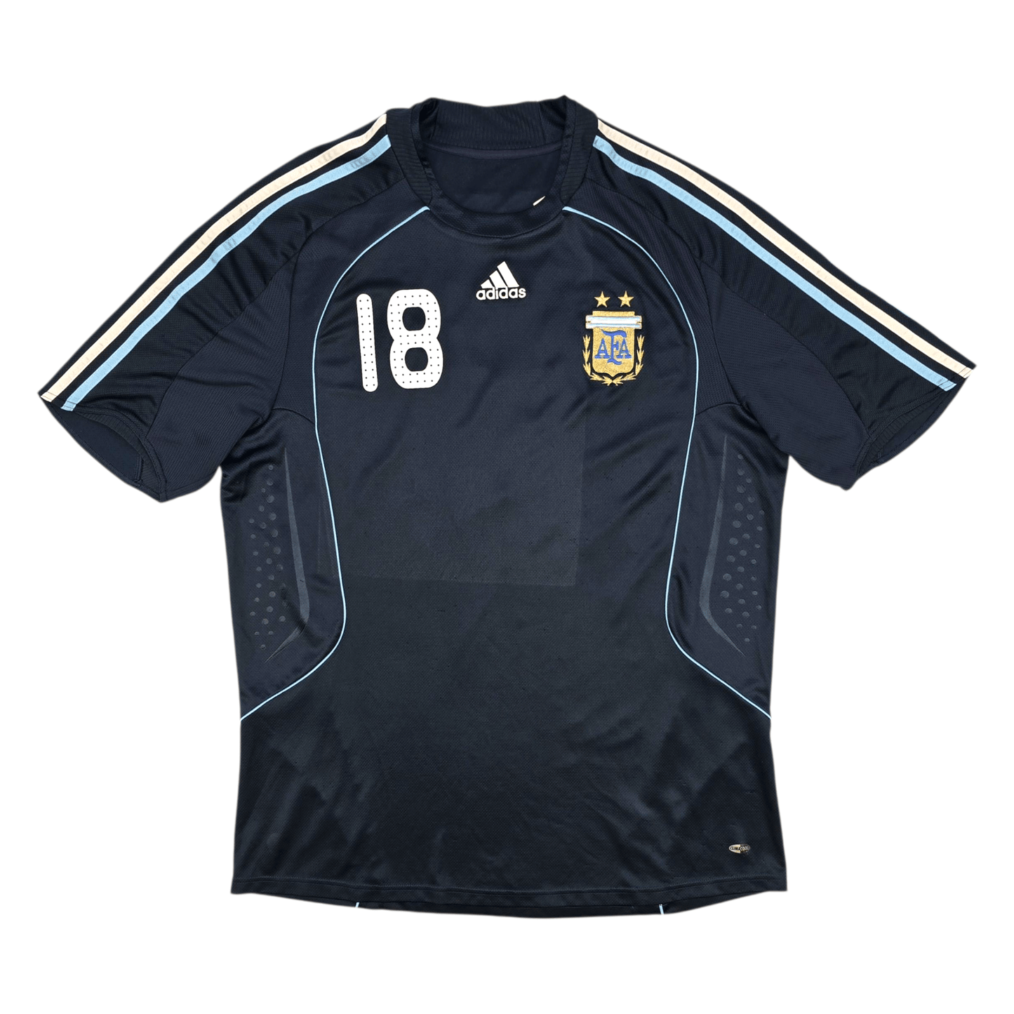 2008/09 Argentina Away Football Shirt (2XL) Adidas #18 Messi