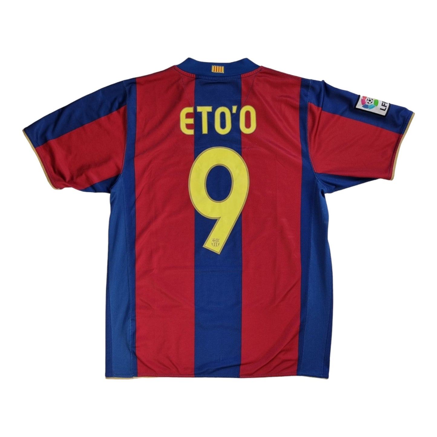 2007/08 Barcelona Home Football Shirt (M) Nike #9 Eto'o