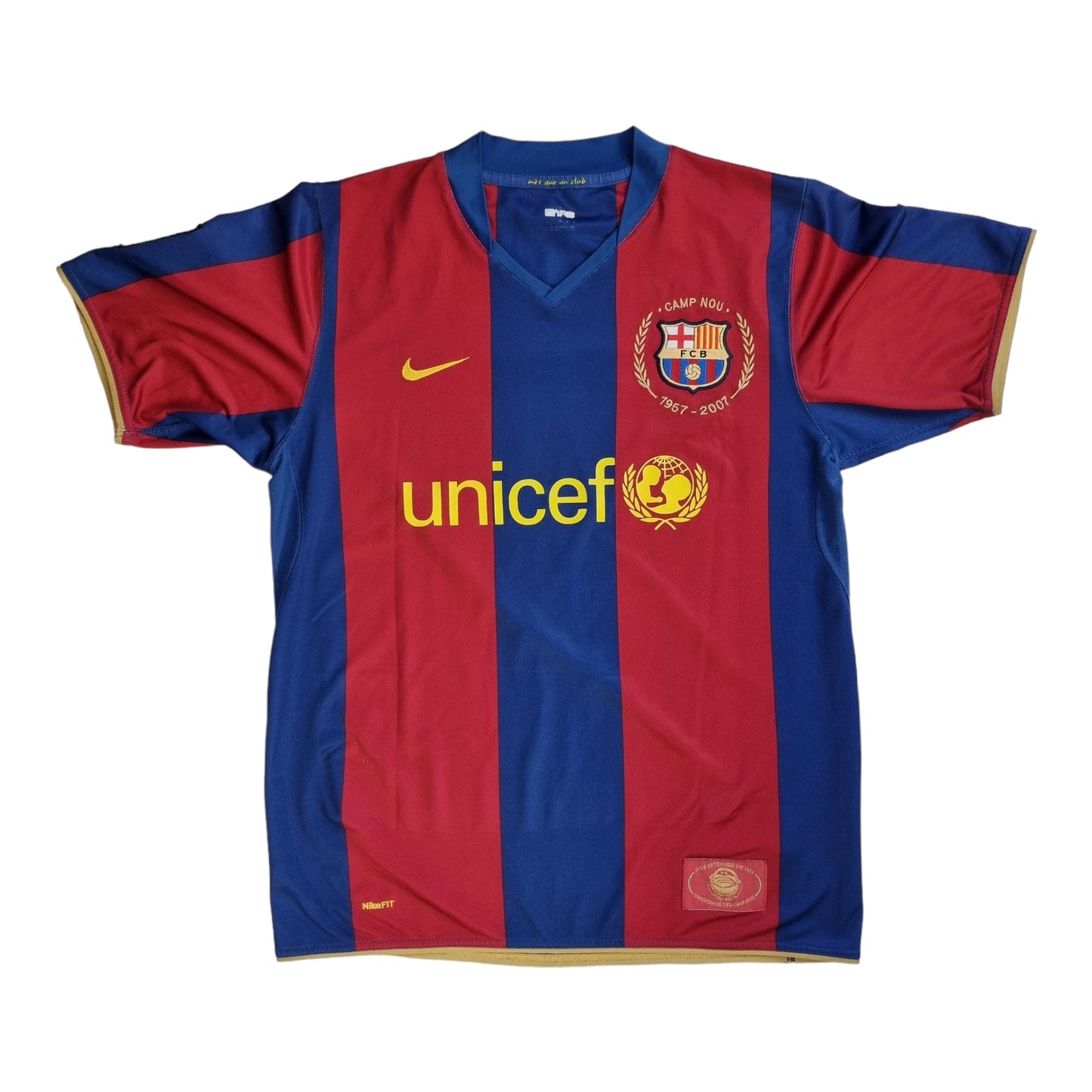 2007/08 Barcelona Home Football Shirt (M) Nike #9 Eto'o