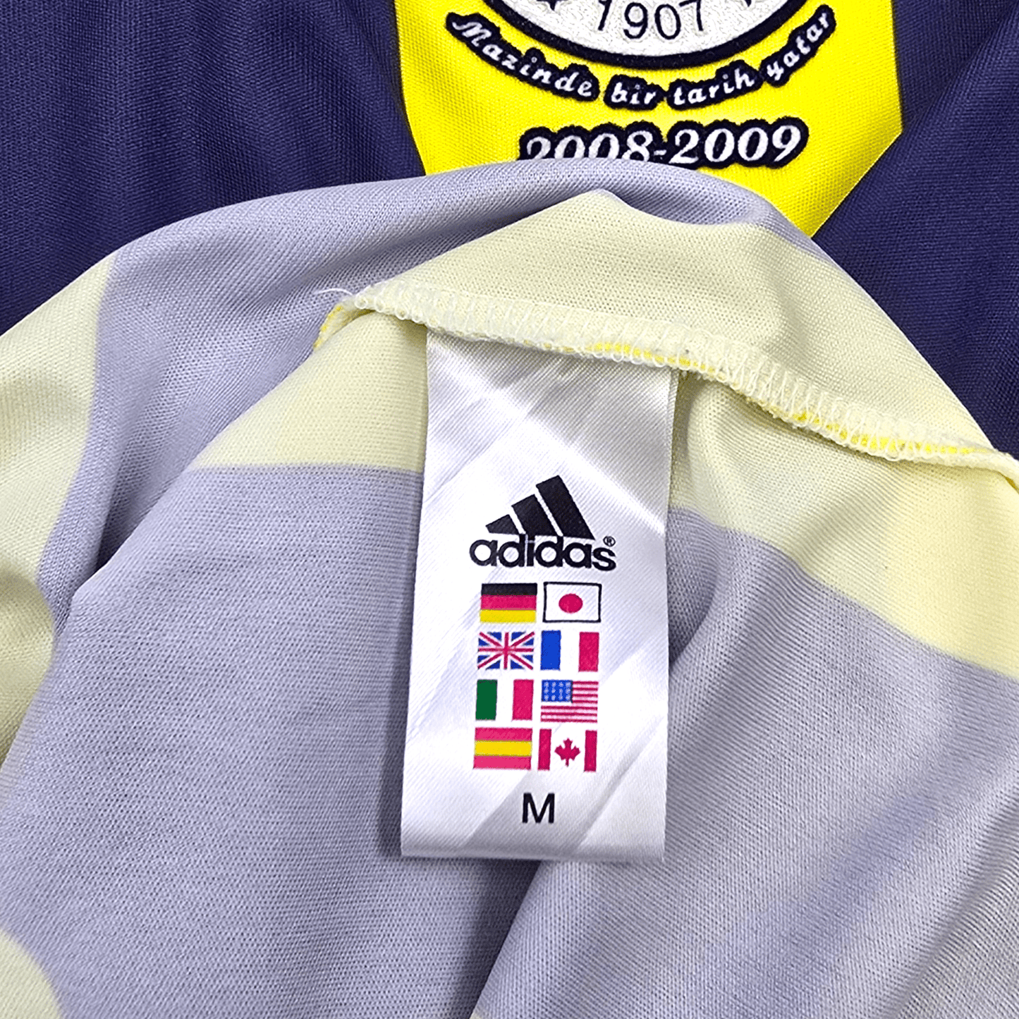 2008/09 Fenerbahce Home Football Shirt (M) Adidas #3 Carlos