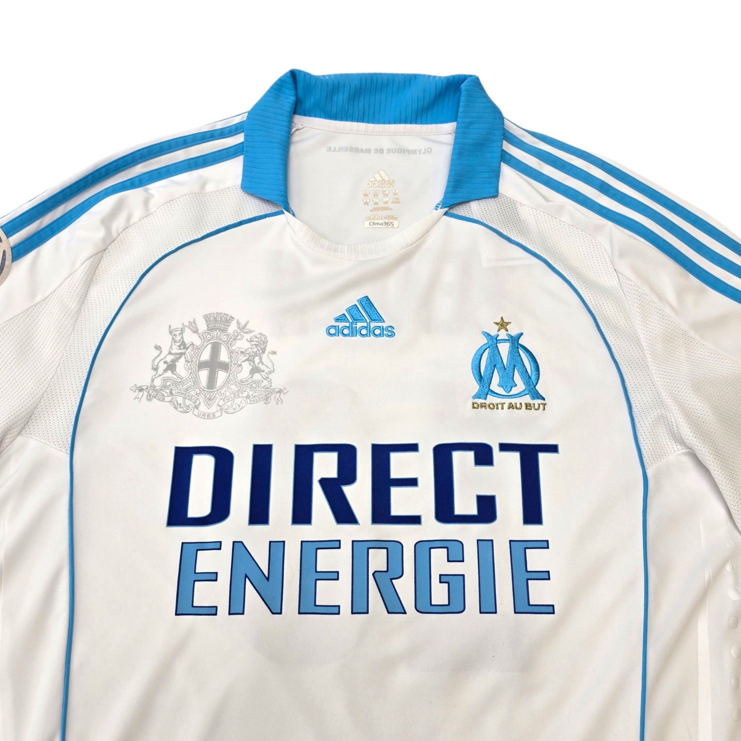 2008/09 Olympique Marseille Home Football Shirt (2XL) Adidas #10 Zenden