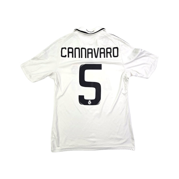 2008/09 Real Madrid Home Football Shirt (S) Adidas #5 Cannavaro
