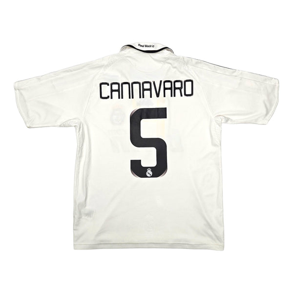 2008/09 Real Madrid Home Football Shirt (S) Adidas #5 Cannavaro