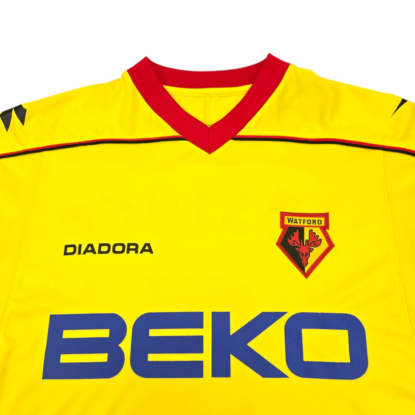 2008/09 Watford Home Football Shirt (L) Diadora #8 Eustace (EFL)