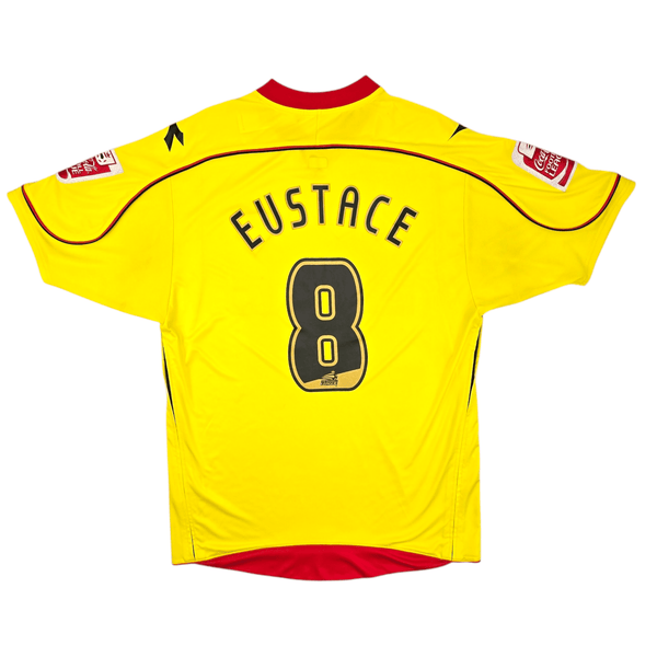 2008/09 Watford Home Football Shirt (L) Diadora #8 Eustace (EFL)