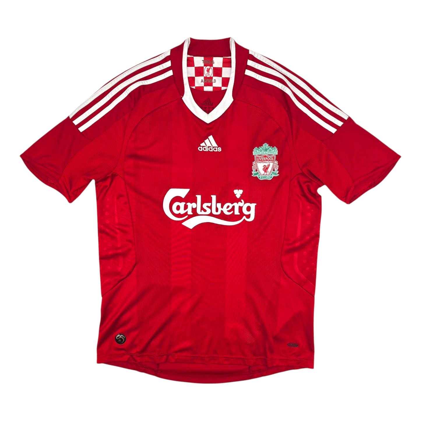 2008/10 Liverpool Home Football Shirt (M) Adidas #15 Benayoun