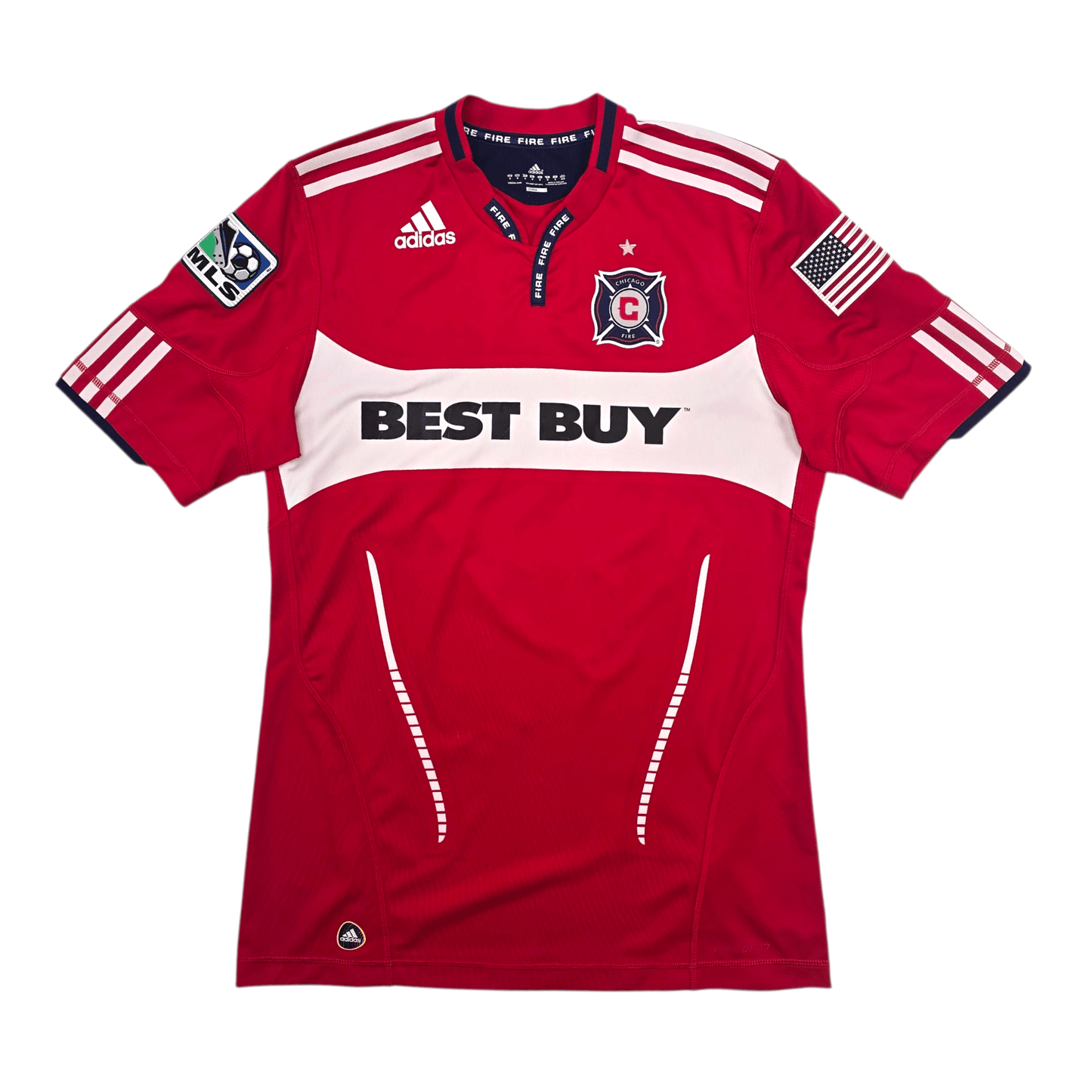 2009/10 Chicago Fire Home Football Shirt (M) Adidas #8 Ljungberg (Player Version)