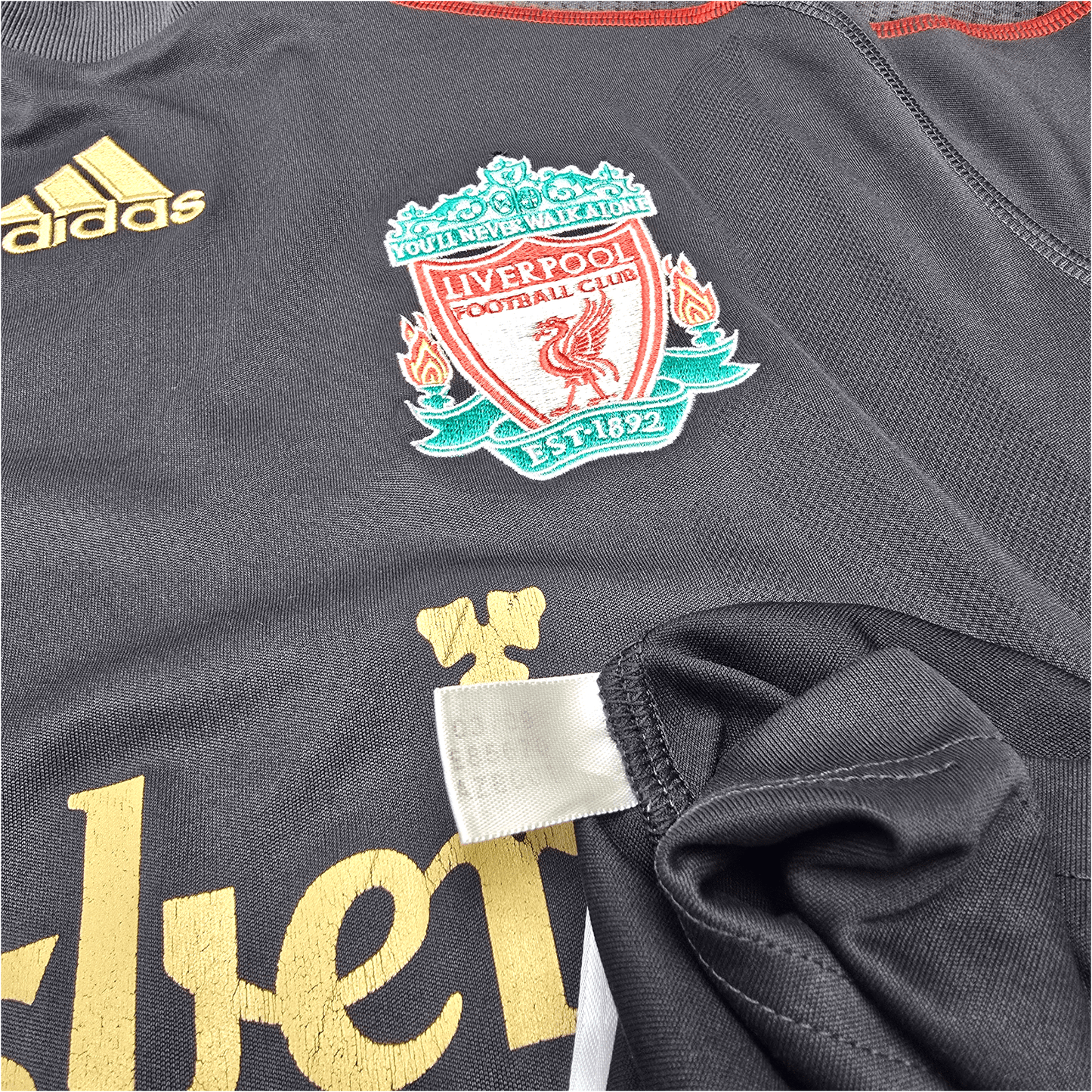 2009/10 Liverpool Away Football Shirt (M) Adidas #18 Kuyt