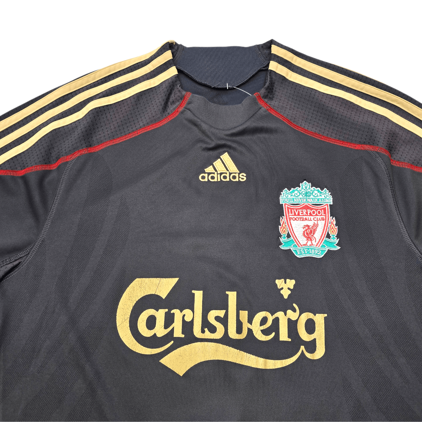 2009/10 Liverpool Away Football Shirt (M) Adidas #18 Kuyt
