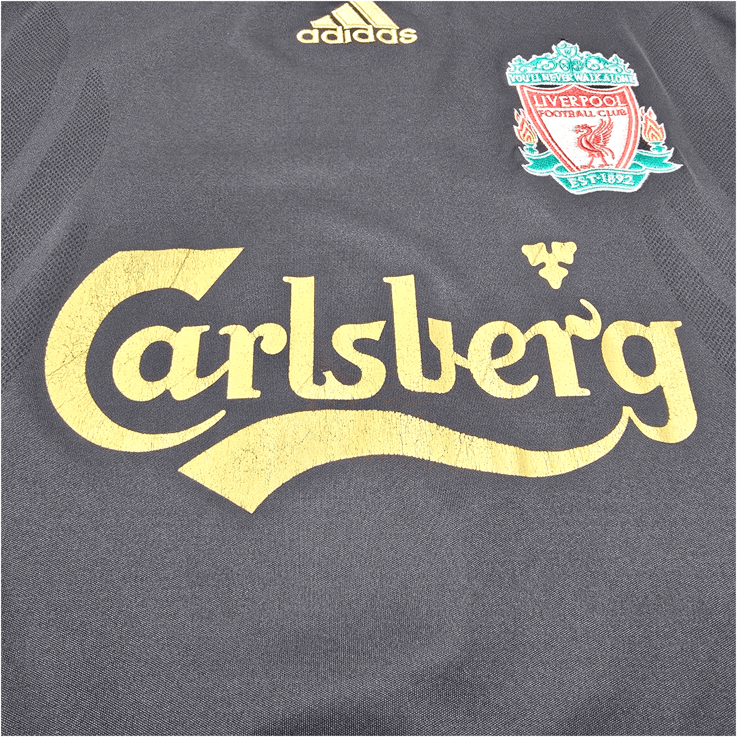2009/10 Liverpool Away Football Shirt (M) Adidas #18 Kuyt