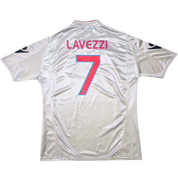 2009/10 Napoli Away Football Shirt (2XL) Macron #7 Lavezzi