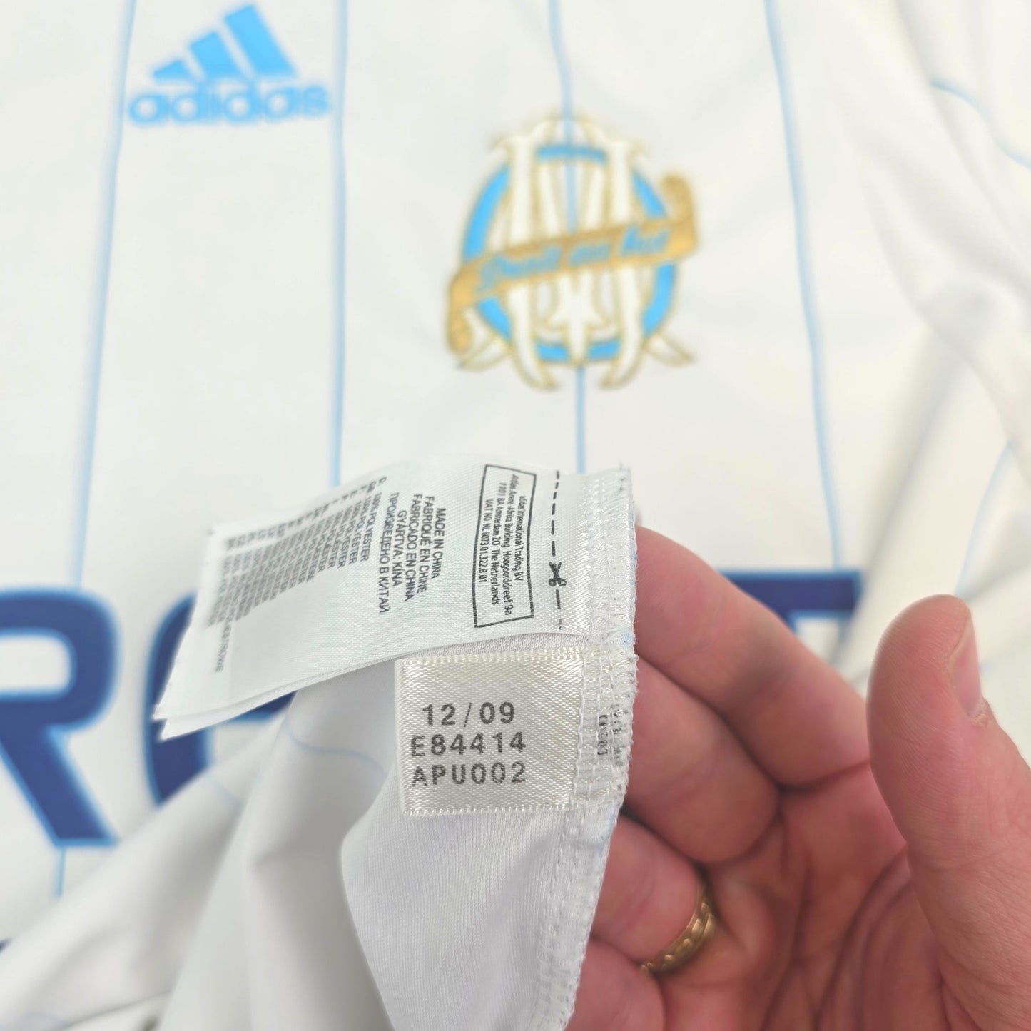 2009/10 Olympique Marseille Home Football Shirt (S) Adidas #10 Ben Arfa