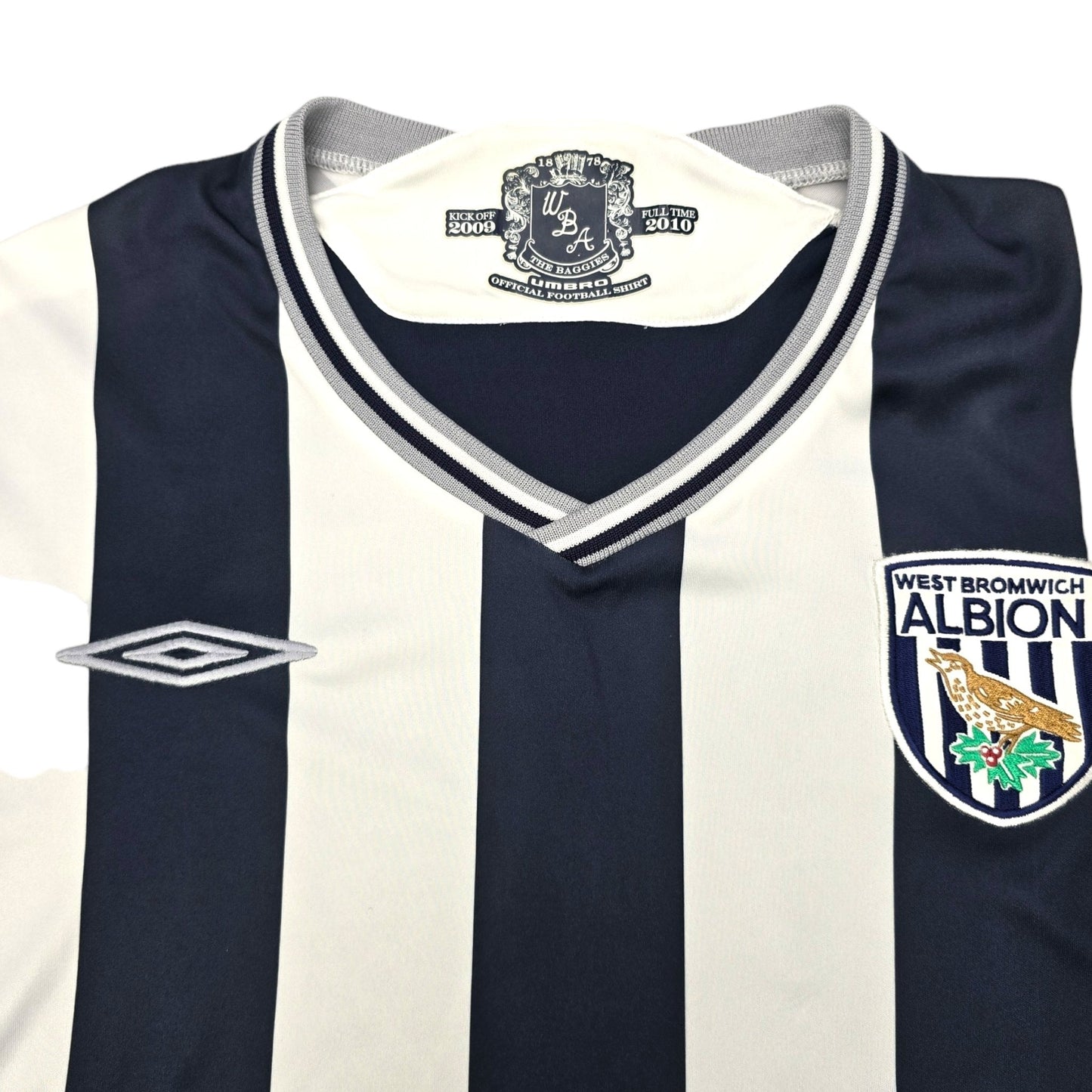 2009/10 West Bromwich Albion Home Football Shirt (M) Umbro #11 Brunt