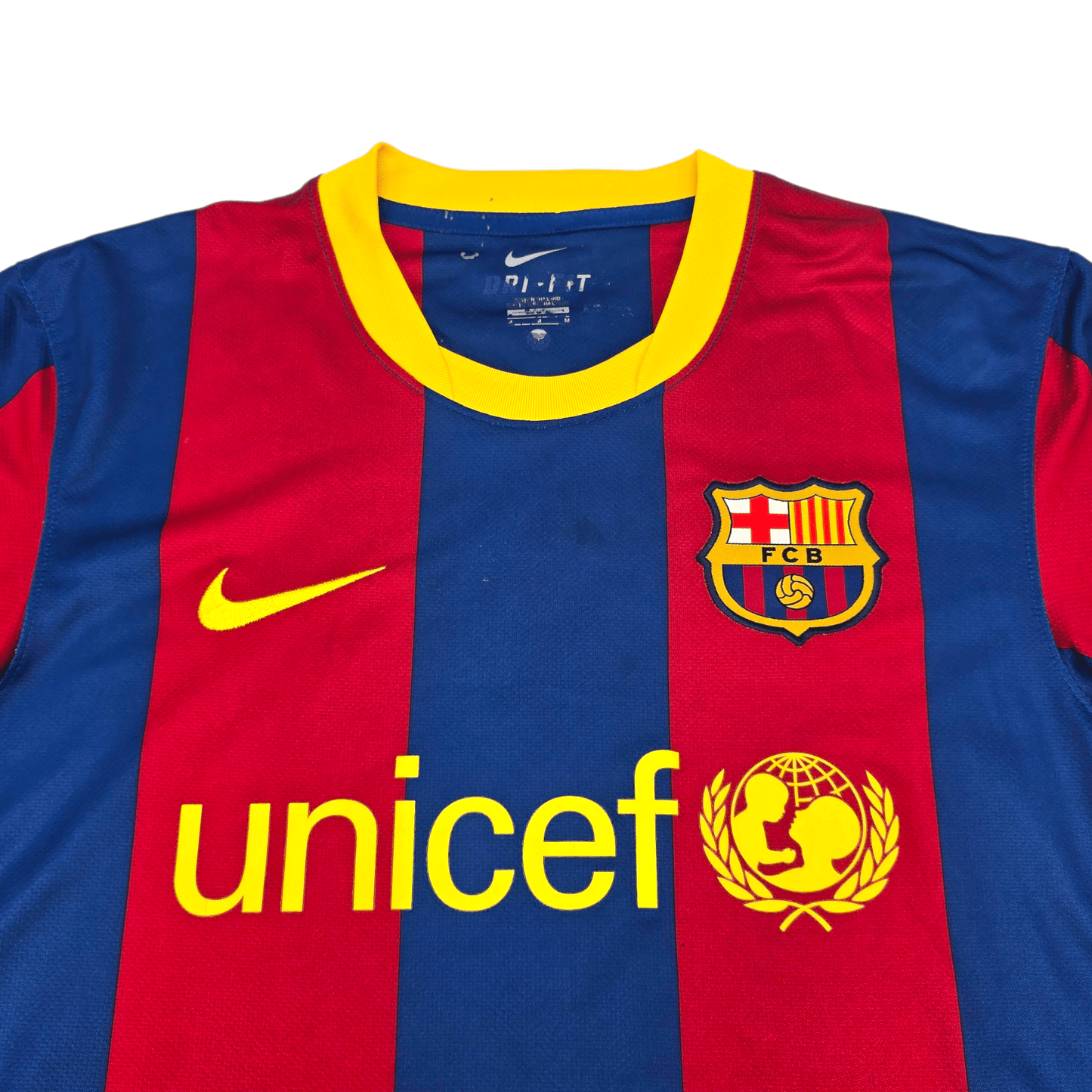 2010/11 Barcelona Home Football Shirt (M) Nike #10 Messi
