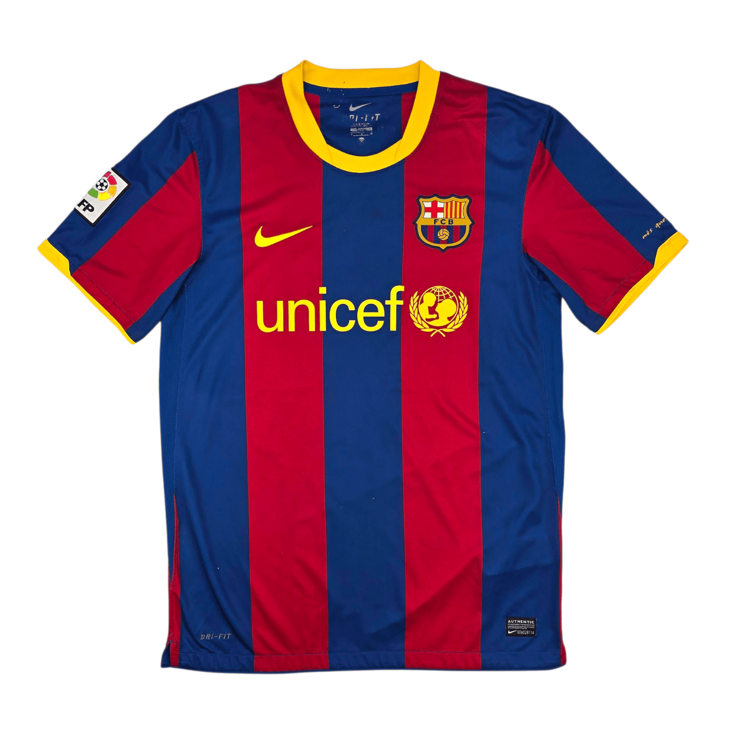 2010/11 Barcelona Home Football Shirt (M) Nike #10 Messi