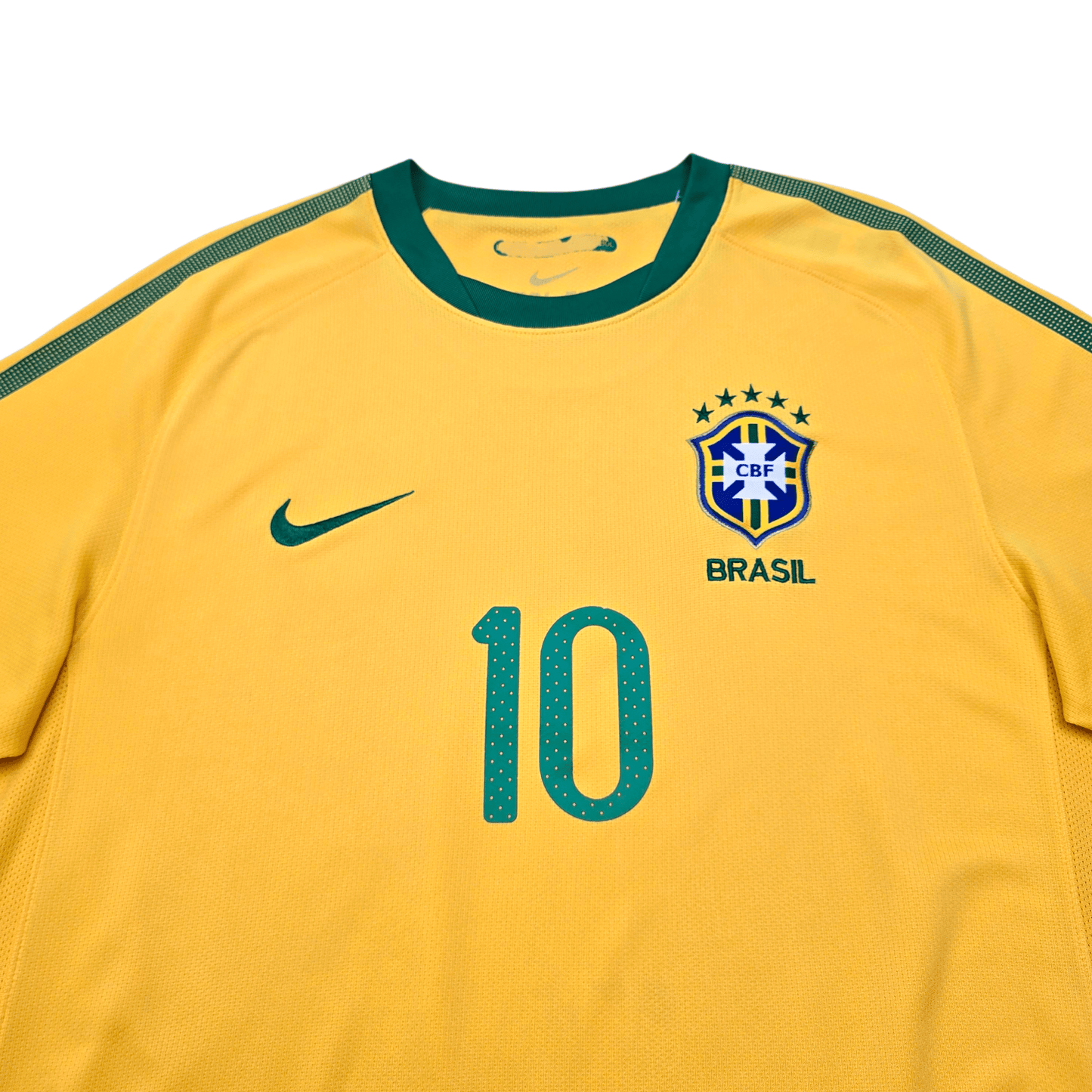 2010/11 Brazil Home Football Shirt (L) Nike #10 Ronaldinho