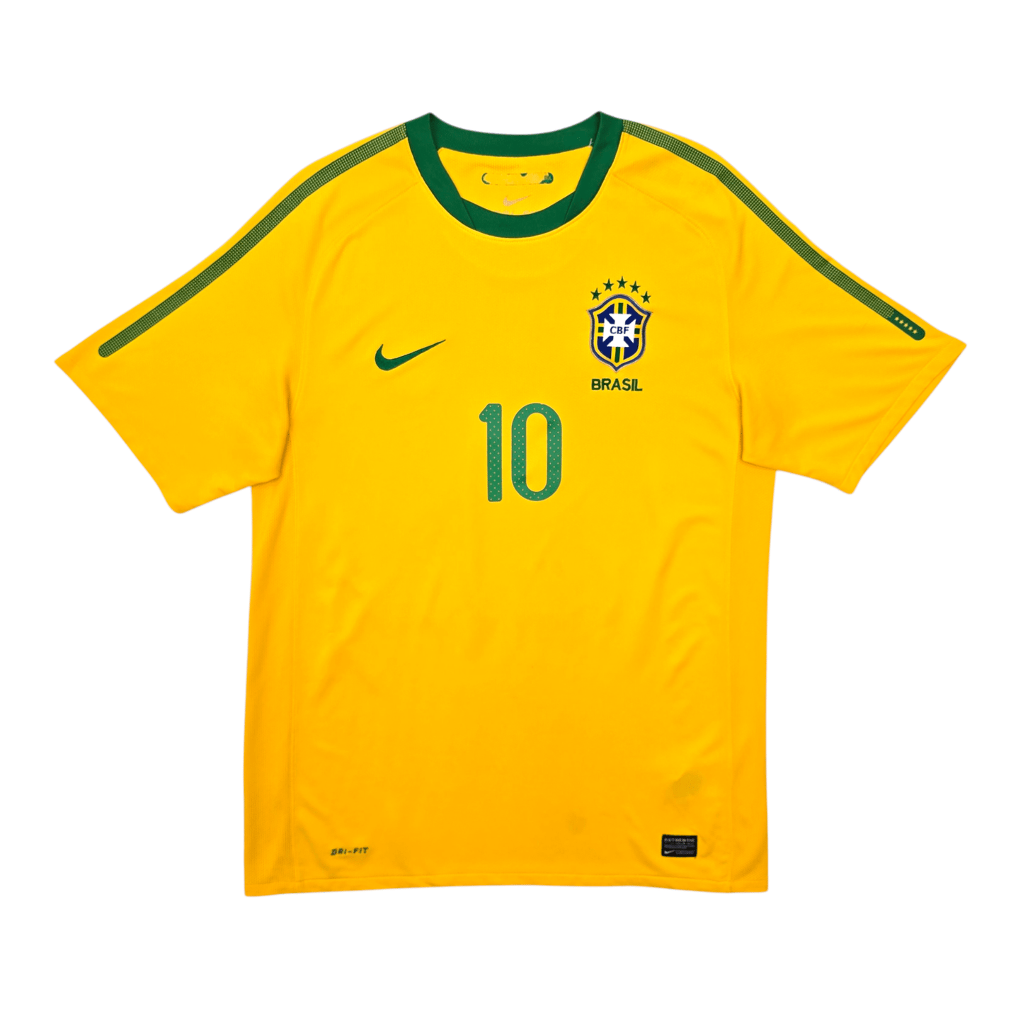 2010/11 Brazil Home Football Shirt (L) Nike #10 Ronaldinho
