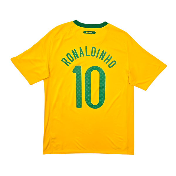 2010/11 Brazil Home Football Shirt (L) Nike #10 Ronaldinho