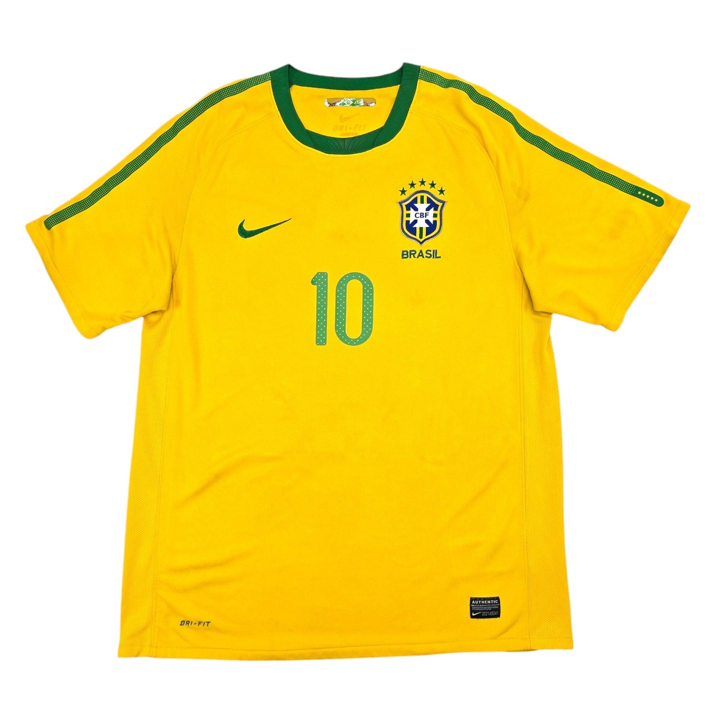 2010/11 Brazil Home Football Shirt (M) Nike #10 Kaka