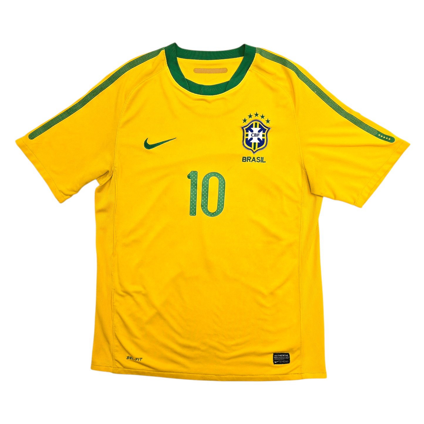 2010/11 Brazil Home Football Shirt (M) Nike #10 Kaka