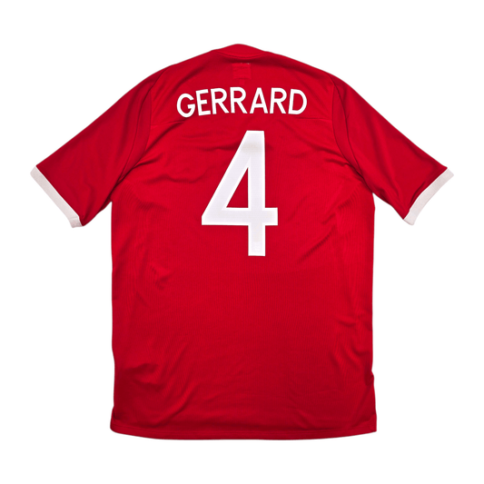 2010/11 England Away Football Shirt (L) Umbro #4 Gerrard