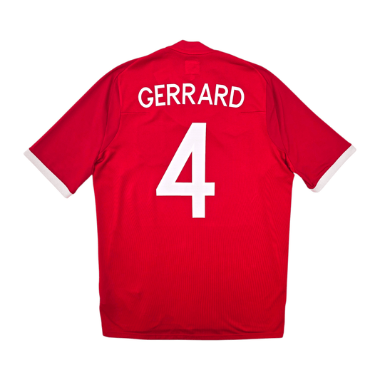2010/11 England Away Football Shirt (L) Umbro #4 Gerrard
