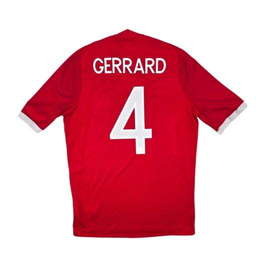 2010/11 England Away Football Shirt (M) Umbro #4 Gerrard
