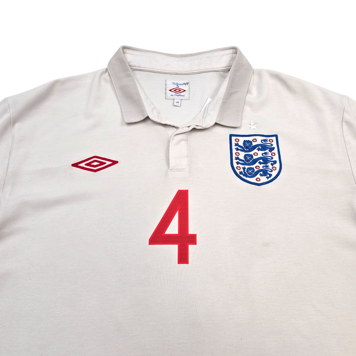 2010/11 England Home Football Shirt (XL) Umbro #4 Gerrard