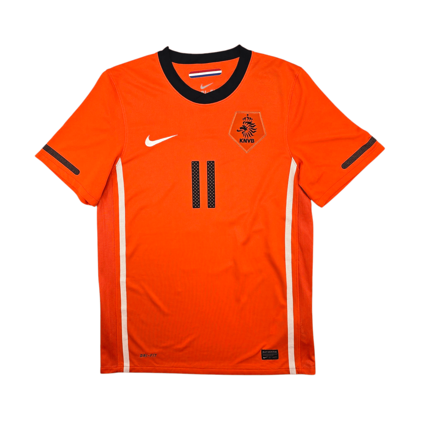 2010/11 Holland Home Football Shirt (S) Nike #11 Robben