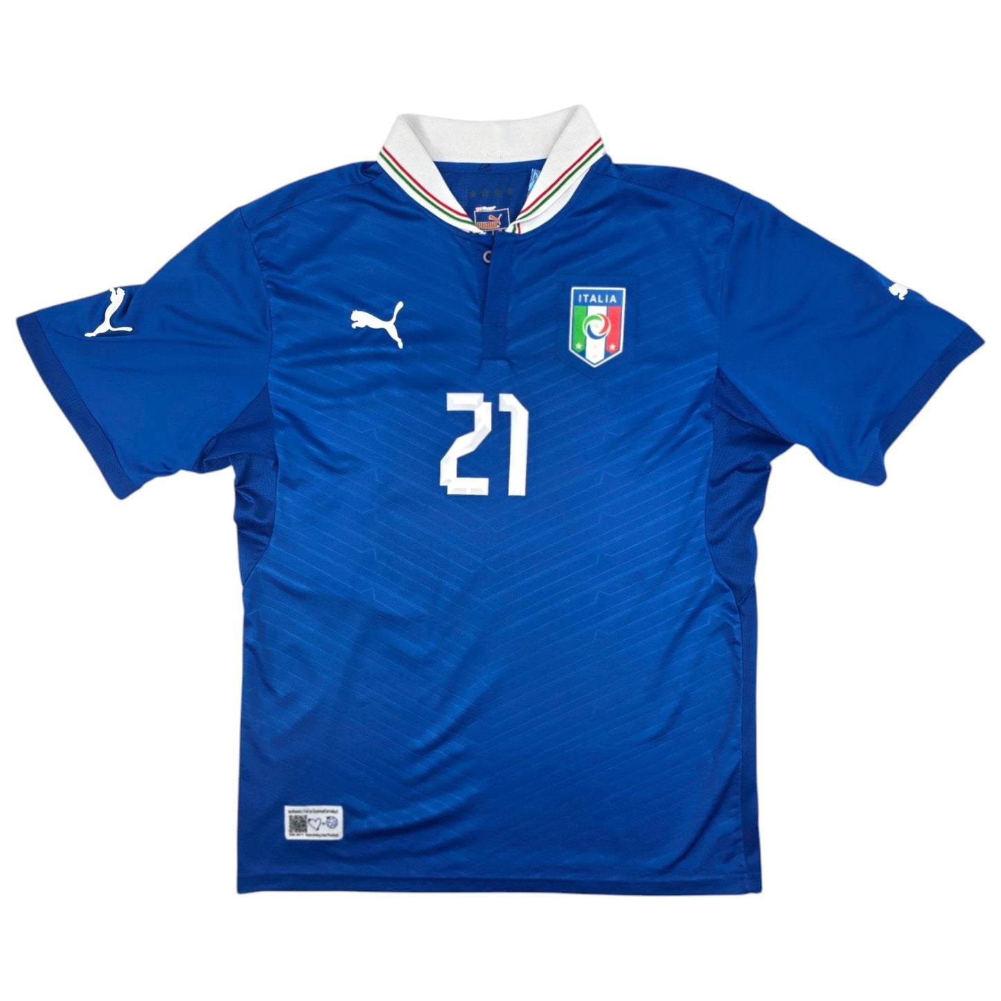 2012/13 Italy Home Football Shirt (L) Puma #21 Pirlo