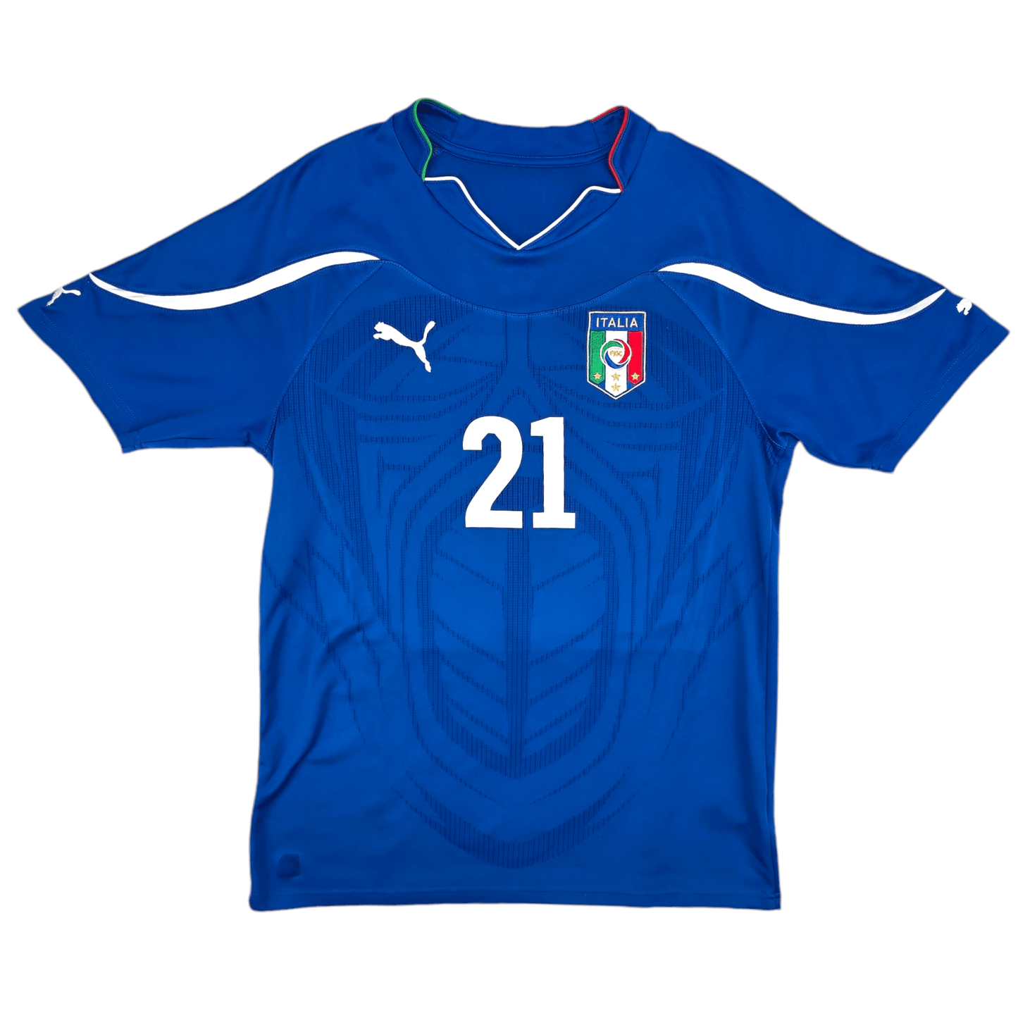 2010/11 Italy Home Football Shirt (M) Puma #21 Pirlo