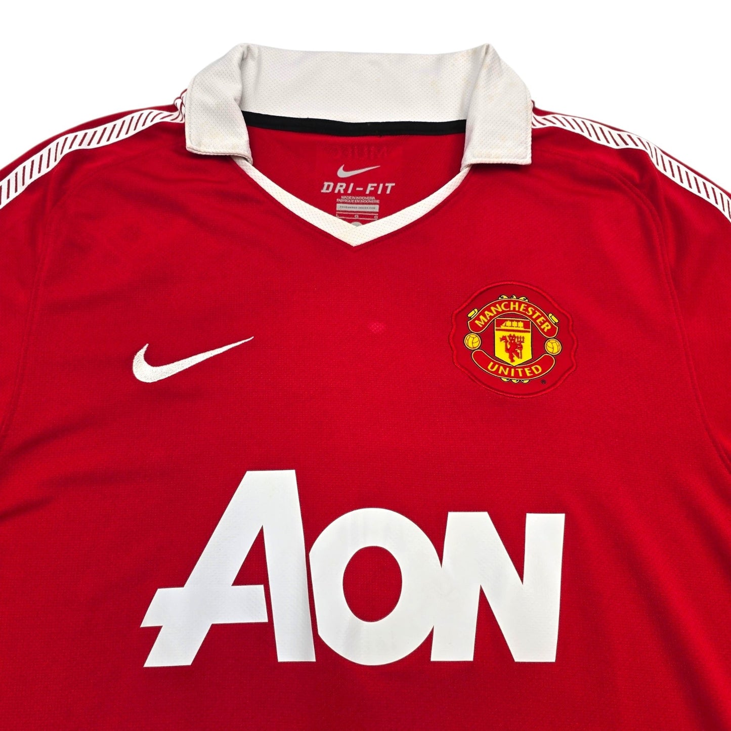 2010/11 Manchester United Home Football Shirt (L) Nike #25 Valencia