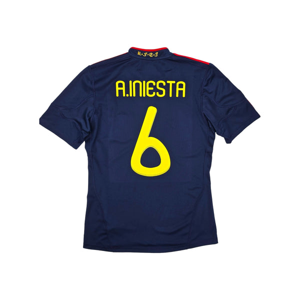 2010/11 Spain Away Football Shirt (S) Adidas #6 Iniesta
