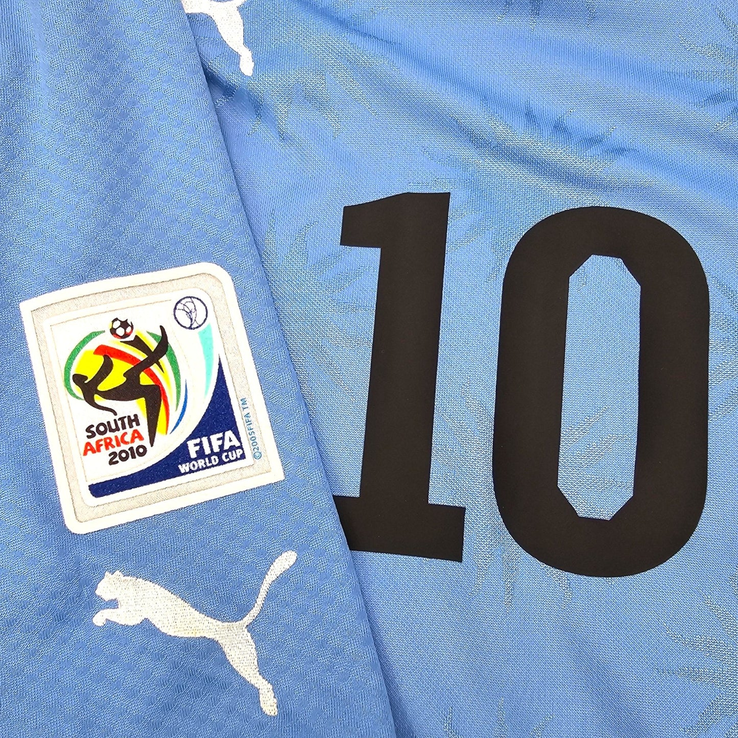 2010/11 Uruguay Home Football Shirt (M) Puma #10 Forlan